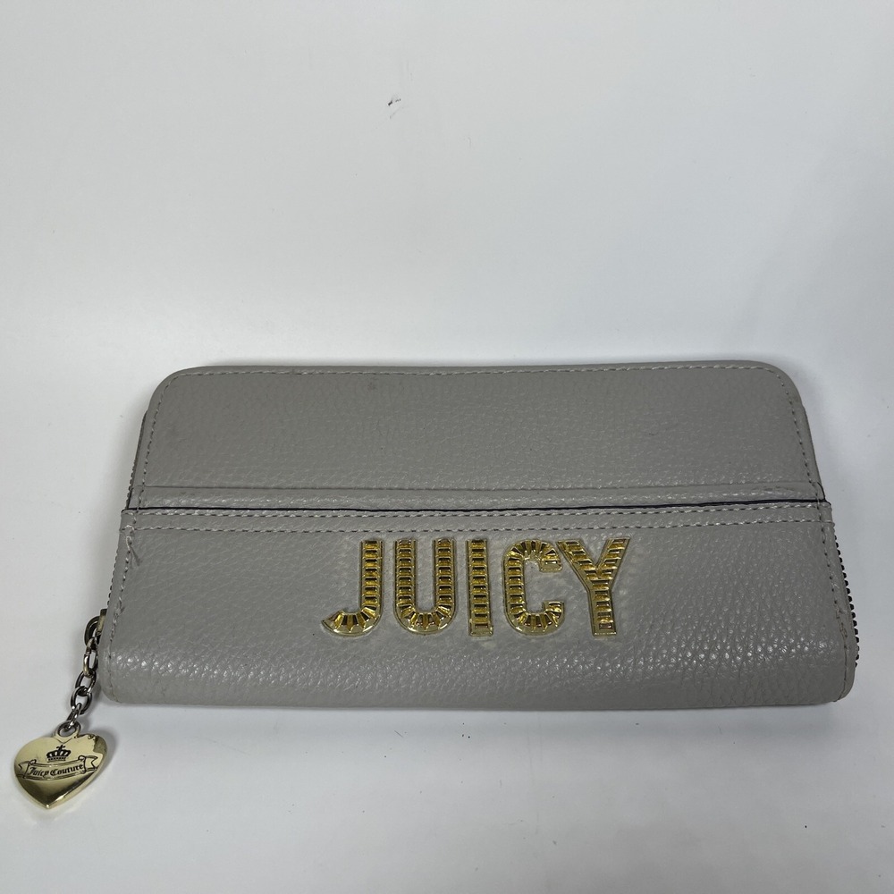 JUICY COUTURE Pebble Leather Zip Around Wallet